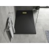 Mexen Hugo ristkülikukujuline SMC dušialus 150 x 90 cm, must, kuldne kate - 42709015-G