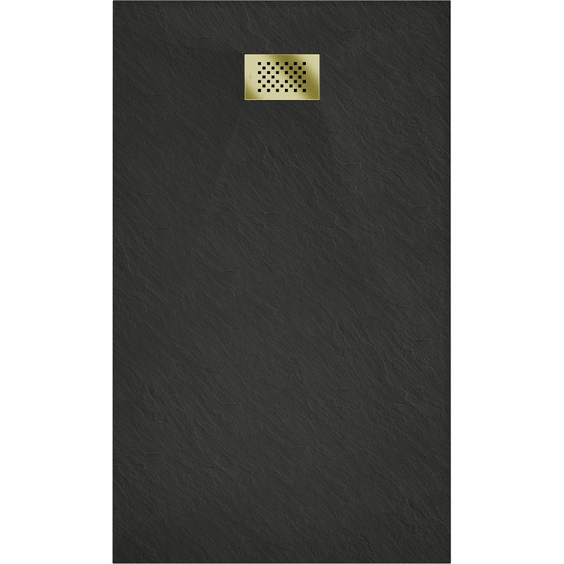 Mexen Hugo ristkülikukujuline SMC dušialus 150 x 90 cm, must, kuldne kate - 42709015-G