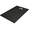 Mexen Hugo plato de ducha rectangular SMC 160 x 90 cm, negro, cubierta dorada - 42709016-G