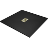 Mexen Hugo quadratische SMC Duschwanne 100 x 100 cm, schwarz, goldene Abdeckung - 42701010-G