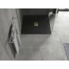 Mexen Hugo quadratische SMC Duschwanne 100 x 100 cm, schwarz, goldene Abdeckung - 42701010-G