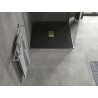 Mexen Hugo receveur de douche carré SMC 100 x 100 cm, noir, cache doré - 42701010-G