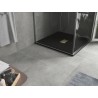 Mexen Hugo plato de ducha cuadrado SMC 100 x 100 cm, negro, cubierta dorada - 42701010-G