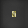 Mexen Hugo plato de ducha cuadrado SMC 100 x 100 cm, negro, embellecedor dorado - 42701010-G