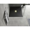 Mexen Hugo receveur de douche rectangulaire SMC 120 x 100 cm, noir, cache-douche doré - 42701012-G