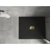Mexen Hugo baignoire rectangulaire SMC 130 x 100 cm, noir, cache en or - 42701013-G