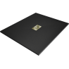 Mexen Hugo rectangular shower tray SMC 140 x 100 cm, black, gold cover - 42701014-G