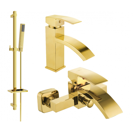 Mexen Libra DQ77 set vasca, oro - 745103DQ77-50