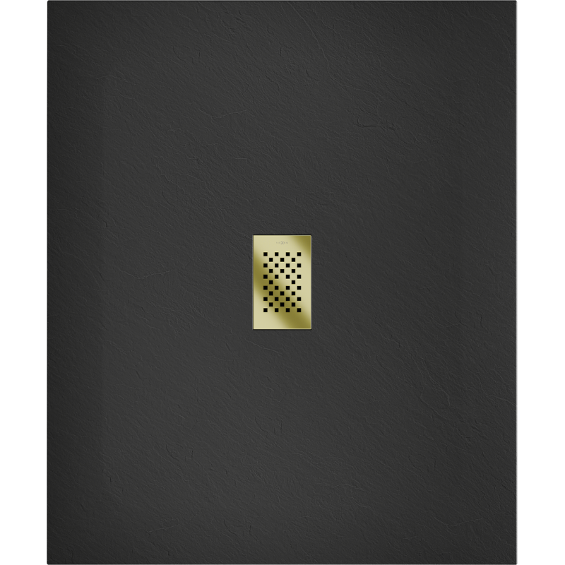 Mexen Hugo receveur de douche rectangulaire SMC 110 x 100 cm, noir, cache doré - 42701011-G