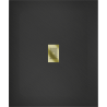 Mexen Hugo receveur de douche rectangulaire SMC 120 x 100 cm, noir, cache-douche doré - 42701012-G