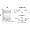 Mexen Ares elektrischer Heizkörper 500 x 400 mm, 300 W, weiß - W102-0500-400-2300-20