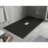 Mexen Hugo rechteckige Duschtasse SMC 170 x 100 cm, schwarz, goldene Abdeckung - 42701017-G