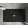Mexen Hugo rechteckige Duschtasse SMC 170 x 100 cm, schwarz, goldene Abdeckung - 42701017-G