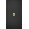 Mexen Hugo receveur rectangulaire SMC 180 x 100 cm, noir, cache doré - 42701018-G