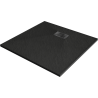 Mexen Hugo plato de ducha cuadrado SMC 70 x 70 cm, negro, cubierta negra - 42707070-B