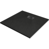 Mexen Hugo quadratische Duschwanne SMC 70 x 70 cm, schwarz, schwarze Abdeckung - 42707070-B