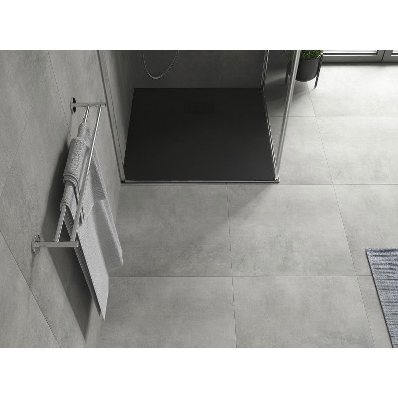 Mexen Hugo square shower tray SMC 70 x 70 cm, black, black cover - 42707070-B