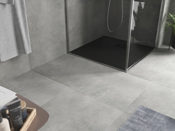 Mexen Hugo square shower tray SMC 90 x 90 cm, black, black cover - 42709090-B