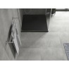 Mexen Hugo brodzik kwadratowy SMC 70 x 70 cm, czarny, maskownica czarna - 42707070-B