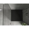 Mexen Hugo brodzik kwadratowy SMC 80 x 80 cm, czarny, maskownica czarna - 42708080-B