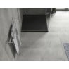 Mexen Hugo brodzik kwadratowy SMC 90 x 90 cm, czarny, maskownica czarna - 42709090-B