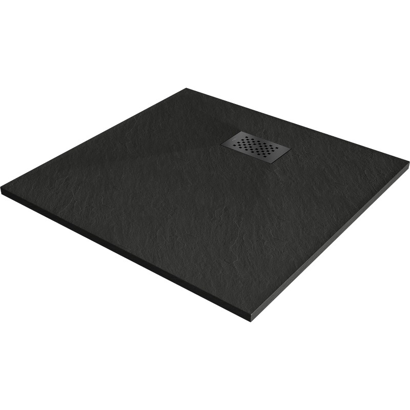 Mexen Hugo kwadrant douchebak SMC 80 x 80 cm, zwart, zwarte afdekking - 42708080-B