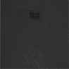 Mexen Hugo quadratische Duschwanne SMC 70 x 70 cm, schwarz, schwarze Abdeckung - 42707070-B
