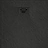 Mexen Hugo quadratische Duschwanne SMC 80 x 80 cm, schwarz, schwarze Abdeckung - 42708080-B