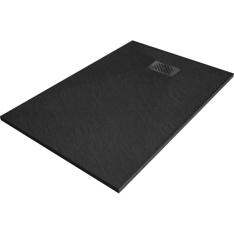 Mexen Hugo receveur de douche rectangulaire SMC 80 x 70 cm, noir, cache noir - 42707080-B
