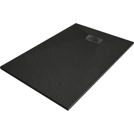 Mexen Hugo rechteckige Duschwanne SMC 90 x 70 cm, schwarz, schwarze Abdeckung - 42707090-B