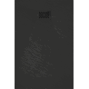 Mexen Hugo rechteckige Duschwanne SMC 80 x 70 cm, schwarz, schwarze Abdeckung - 42707080-B