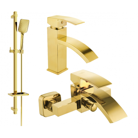 Mexen Libra Conjunto de banho DQ62, dourado - 745103DQ62-50