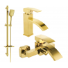 Mexen Libra DQ62 Badezimmerset, Gold - 745103DQ62-50