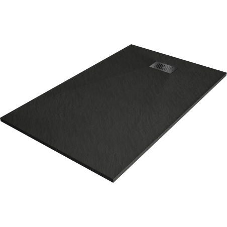 Mexen Hugo rechteckige SMC-Duschwanne 140 x 70 cm, schwarz, schwarze Abdeckung - 42707014-B