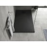 Mexen Hugo plato de ducha rectangular SMC 160 x 70 cm, negro, cubierta negra - 42707016-B