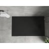 Mexen Hugo brodzik prostokątny SMC 160 x 80 cm, czarny, maskownica czarna - 42708016-B