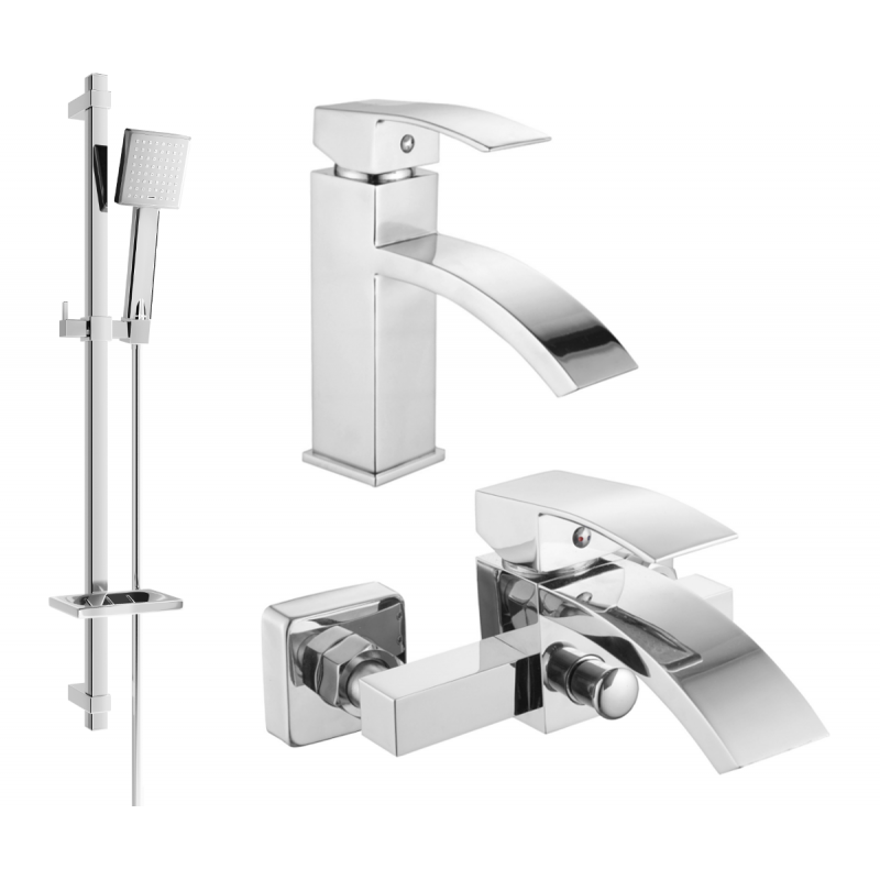 Mexen Libra DQ45 set da bagno, cromo - 745103DQ45-00