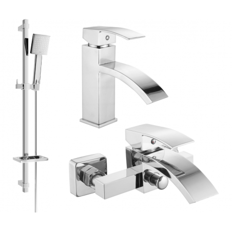 Ensemble de baignoire Mexen Libra DQ45, chromé - 745103DQ45-00