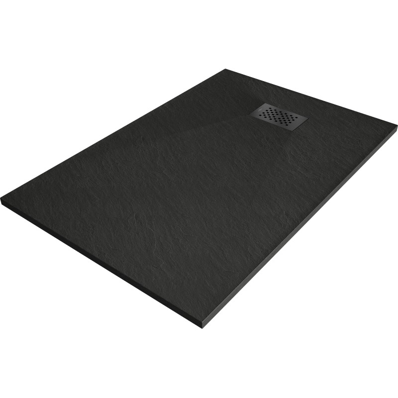 Mexen Hugo ristkülikukujuline SMC dušialus 130 x 80 cm, must, must kate - 42708013-B