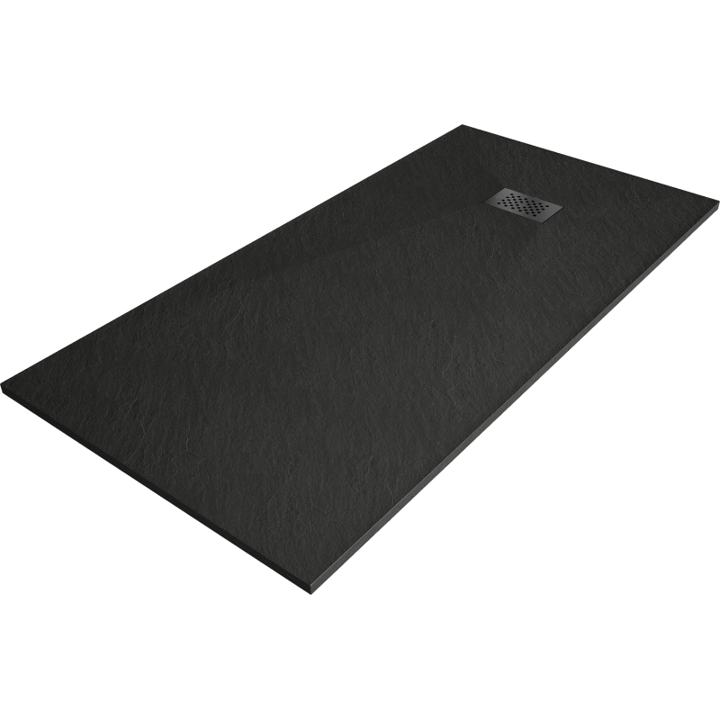 Mexen Hugo Rechteckeg Duschebuedem SMC 180 x 80 cm, schwaarz, Ofdeckung schwaarz - 42708018-B