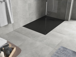 Mexen Hugo rectangular SMC shower tray 110 x 90 cm, black, black cover - 42709011-B