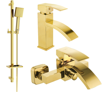 Mexen Libra DQ45 Badewannenset, gold - 745103DQ45-50