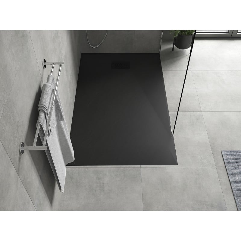 Mexen Hugo base de duche retangular SMC 160 x 90 cm, preto, tampa preta - 42709016-B