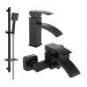Mexen Libra DQ45 conjunto de bañera, negro - 745103DQ45-70