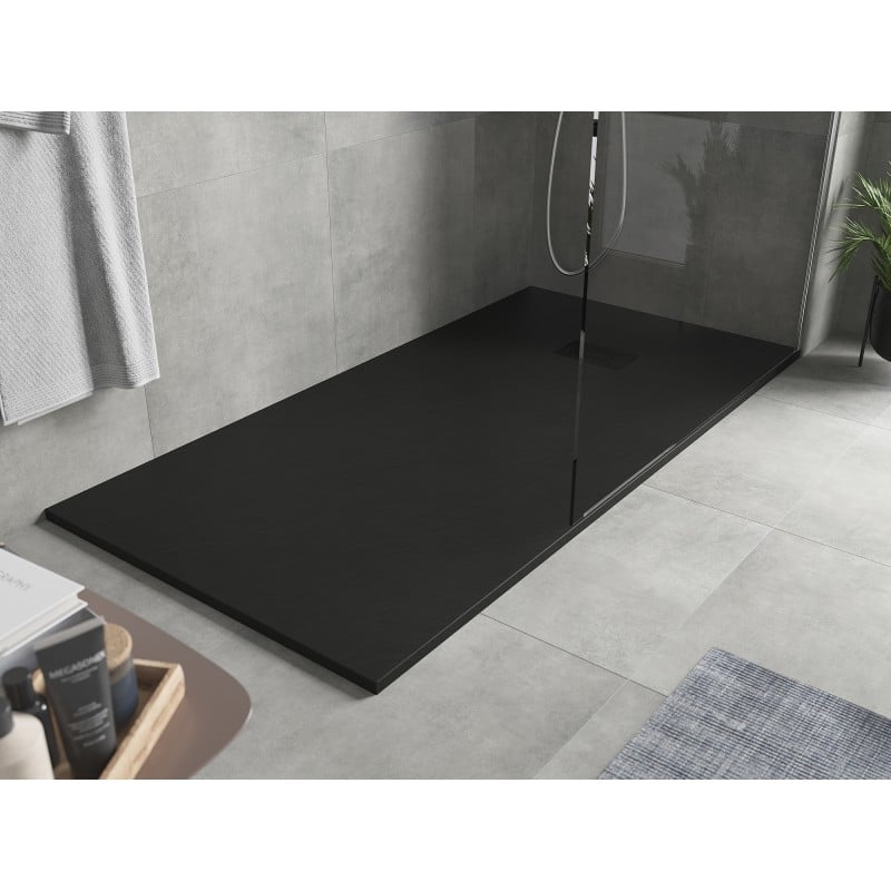 Mexen Hugo receveur de douche rectangulaire SMC 170 x 90 cm, noir, cache noir - 42709017-B
