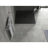 Mexen Hugo brodzik kwadratowy SMC 100 x 100 cm, czarny, maskownica czarna - 42701010-B