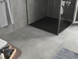 Mexen Hugo piatto doccia quadrato SMC 100 x 100 cm, nero, copertura nera - 42701010-B