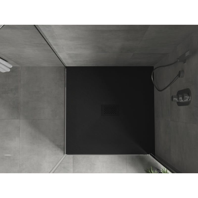 Mexen Hugo kvadratni tuš kada SMC 100 x 100 cm, crna, crni pokrov - 42701010-B