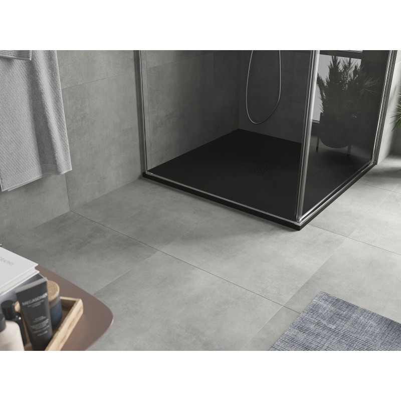 Mexen Hugo SMC vierkante douchebak 100 x 100 cm, zwart, zwarte afdekking - 42701010-B
