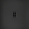 Mexen Hugo base de duche quadrada SMC 100 x 100 cm, preta, tampa preta - 42701010-B